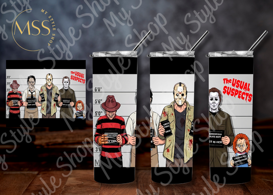 The Usual Suspects Tumbler | Iconic | Freddy | Jason | Michael | Chucky￼ | 20oz | Straight My Style Shop