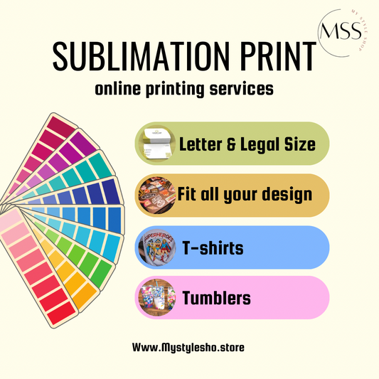 Sublimation design sheet | Letter size | Legal size | Printing services My Style Shop