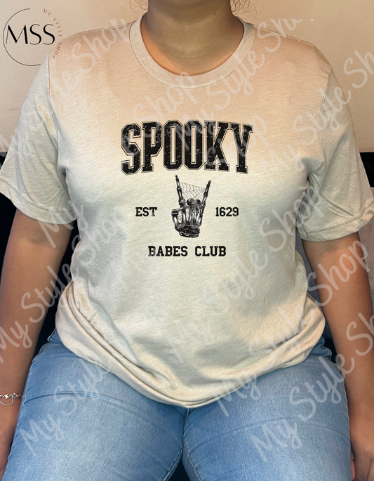 Spooky Babes Club | Gildan | Khaki | Texas Orange | Unisex | DTF My Style Shop