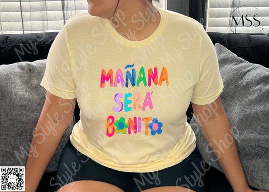 Mañana Sera Bonito Shirt | Light Yellow | Cotton | Polyester | Soft | Unisex | Breathable My Style Shop