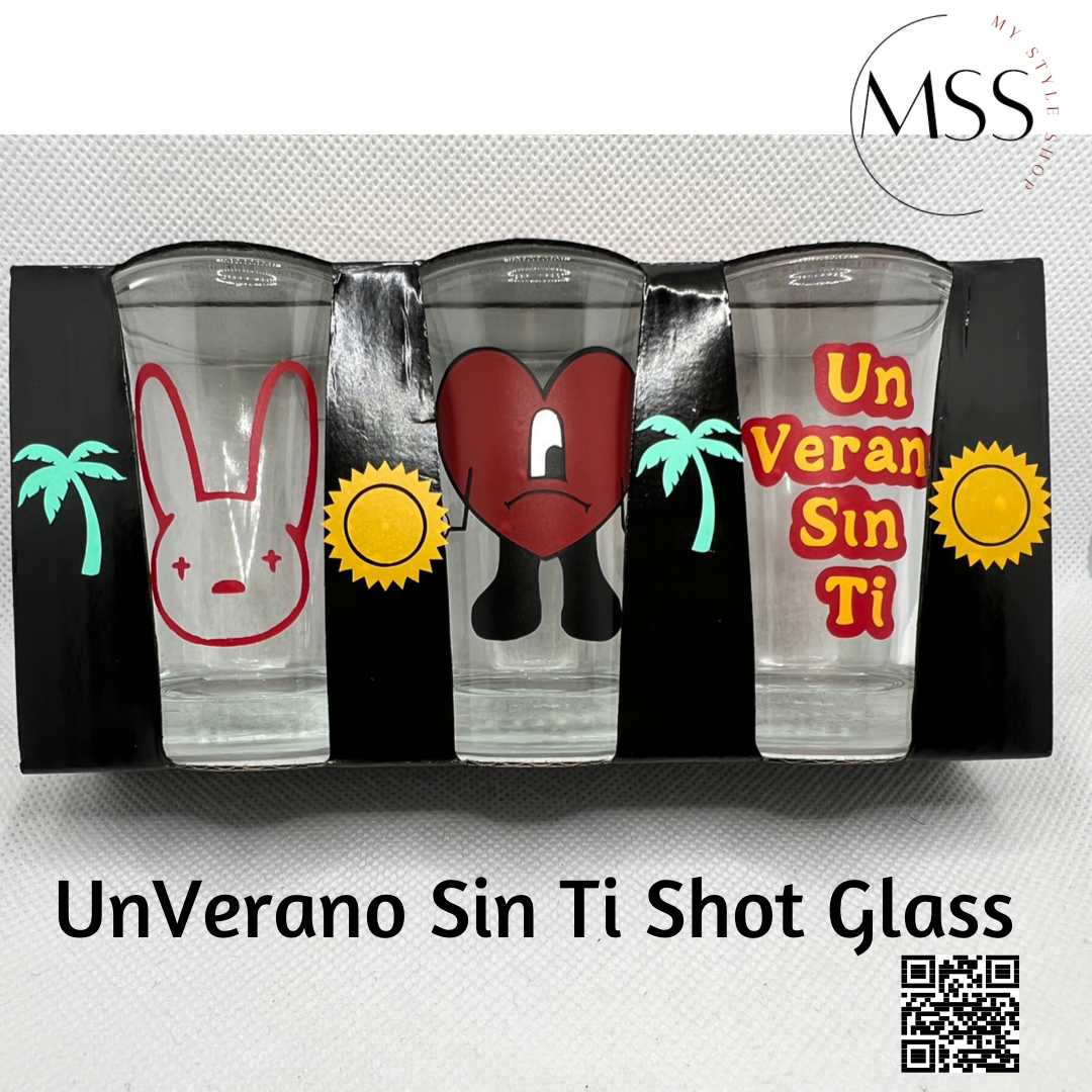 Un Verano Sin Ti Shot Glass | 3pk shots| Bad Bunny | Sad Heart My Style Shop