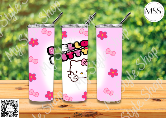 Hello Kitty Tumbler | Skinny | 20 oz | Pink | Bow My Style Shop